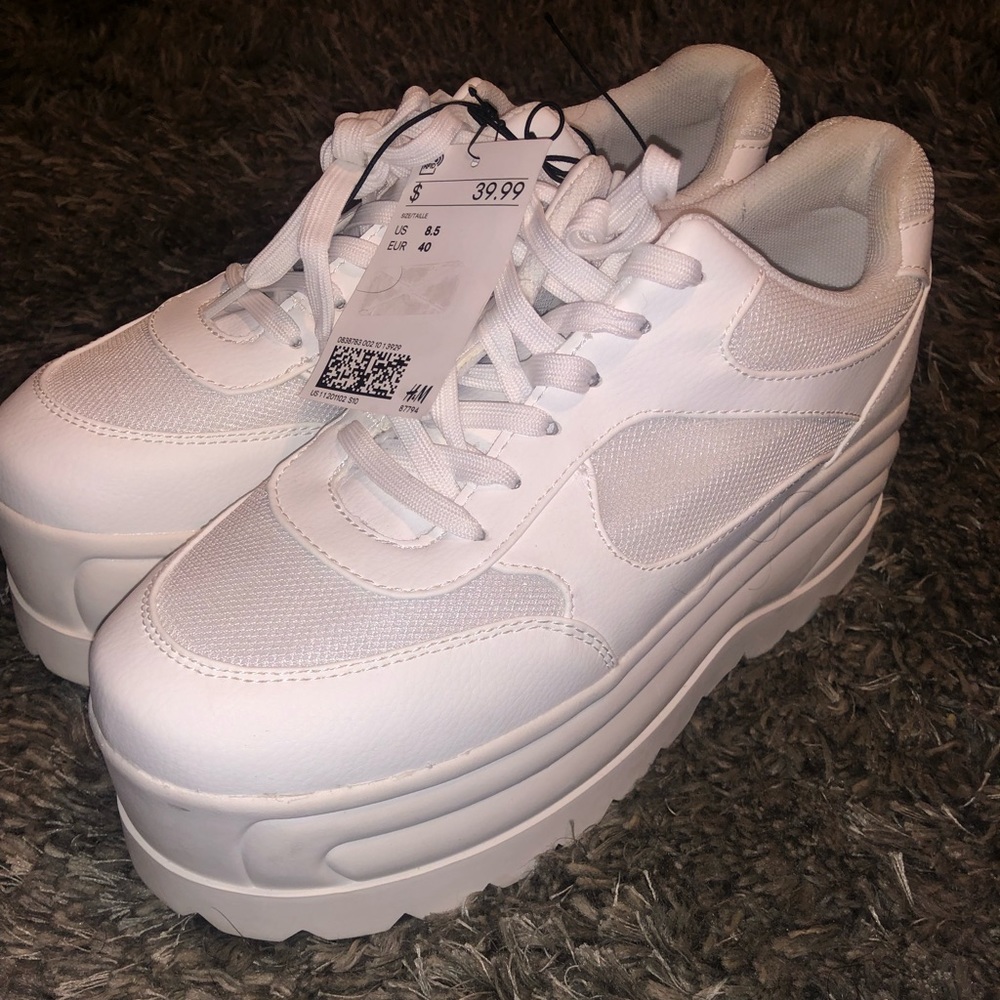 White Platform Sneakers